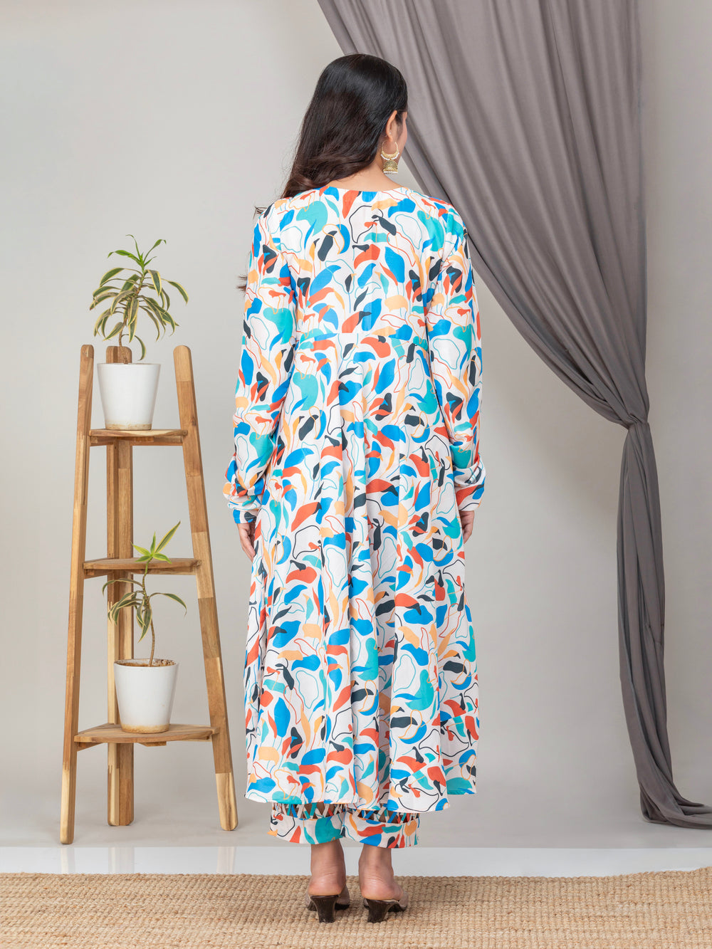 Blue Printed Muslin Co-Ord Set of 2