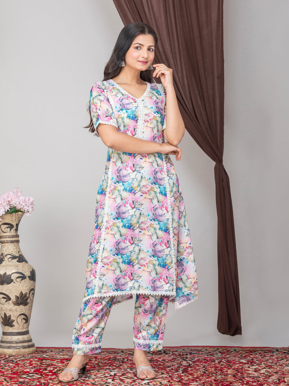 Multi printed Muslin Co-Ord Set of 2