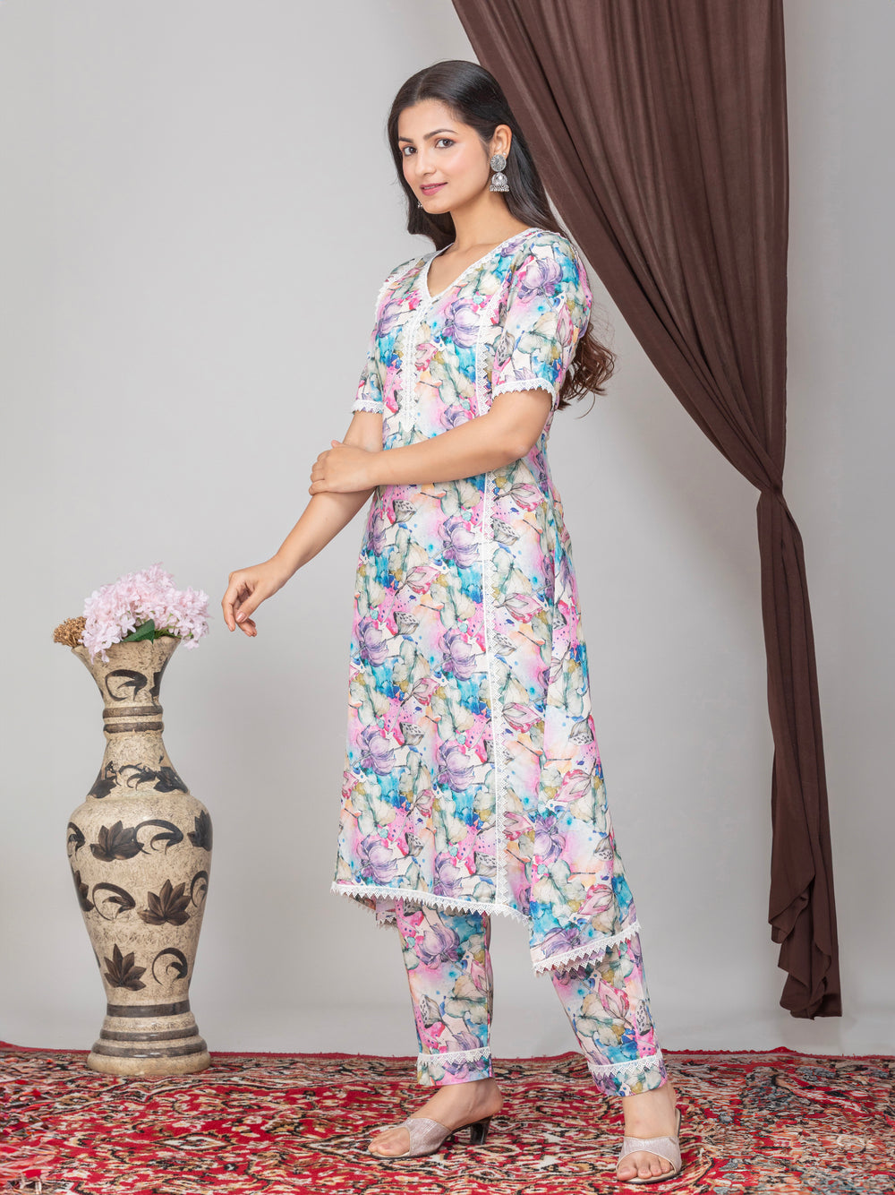 Multi printed Muslin Co-Ord Set of 2