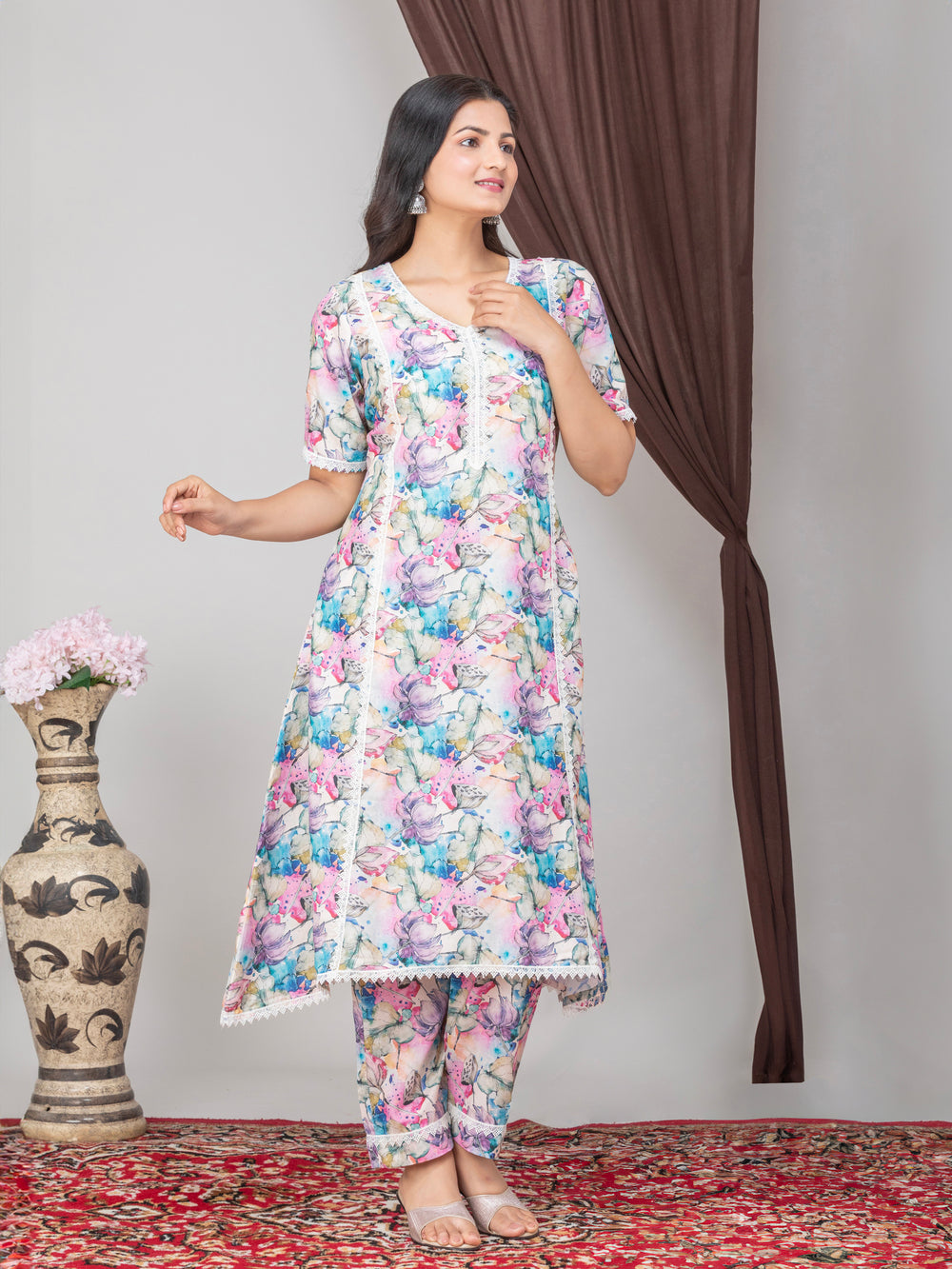 Multi printed Muslin Co-Ord Set of 2