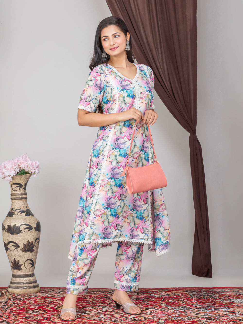 Multi printed Muslin Co-Ord Set of 2