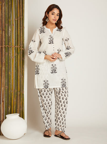 Black Colored Block Printed Salwar