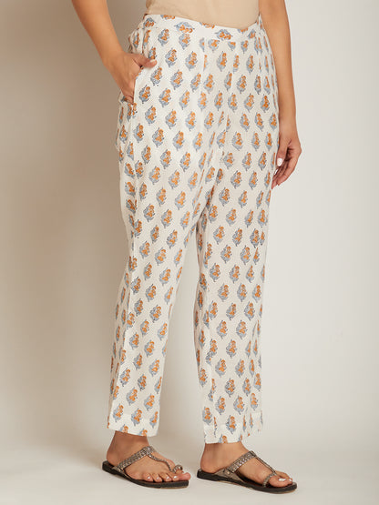 Multi Cotton Block Printed Pants